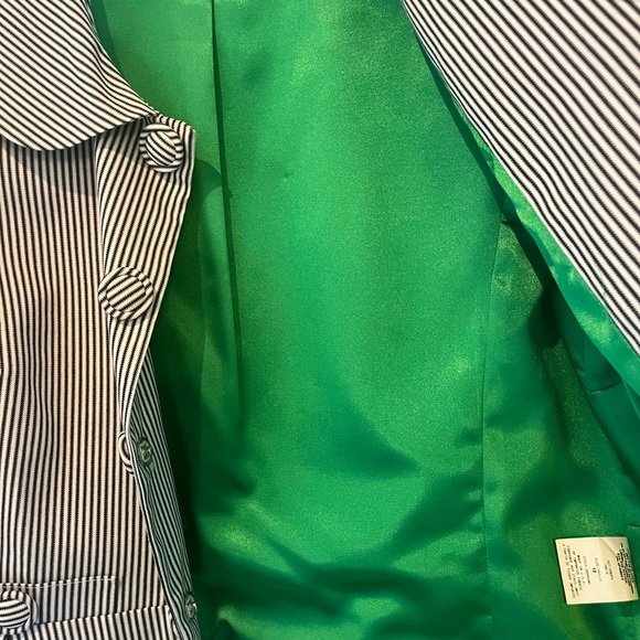 A.B.S. Puff Sleeve Striped Blazer - Picture 8 of 9